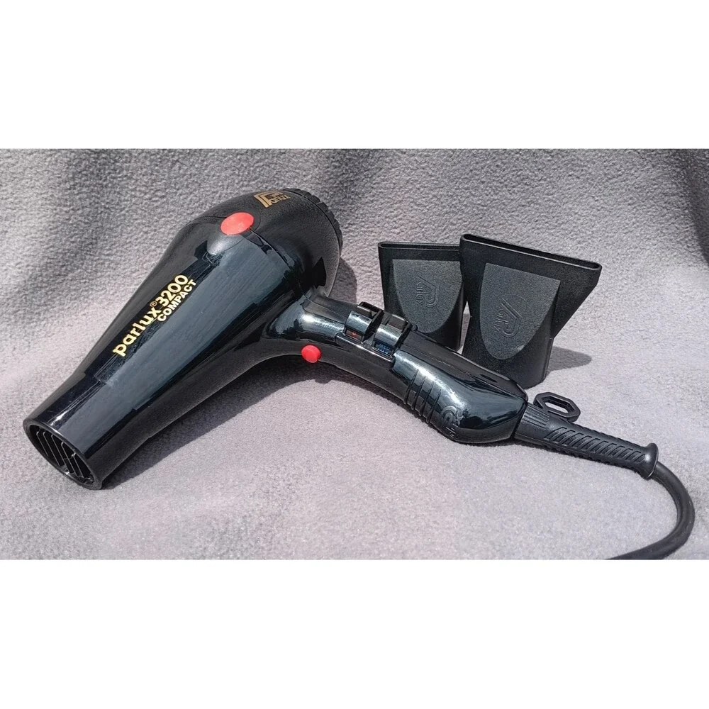 Parlux 3200 Plus Compact Black Professional Hair Dryer 1900W Salon Blow Dryer US